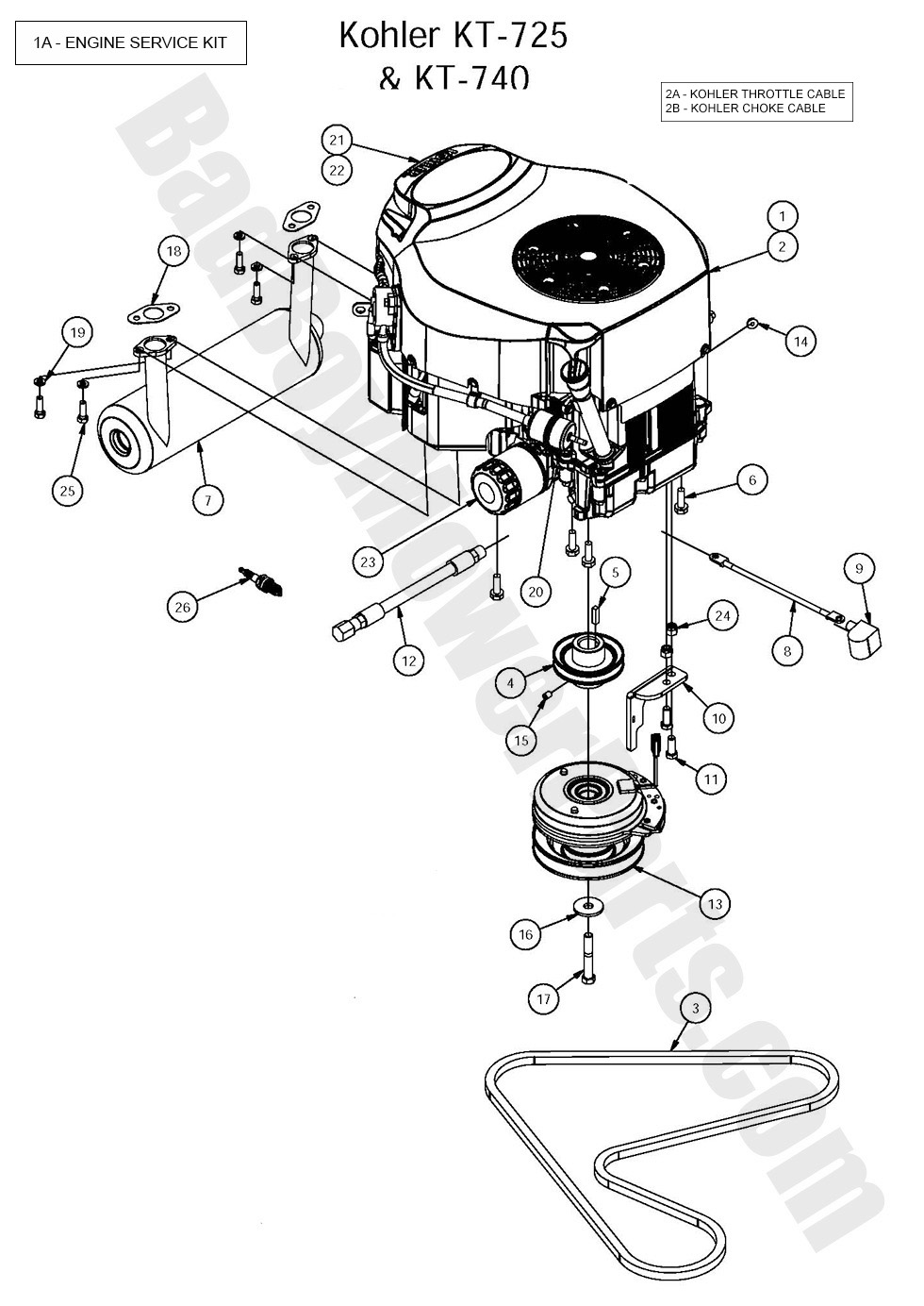 1362 - Bad Boy Mower Parts Lookup > 2016 > MZ Magnum > Engine - Kohler KT725/KT740